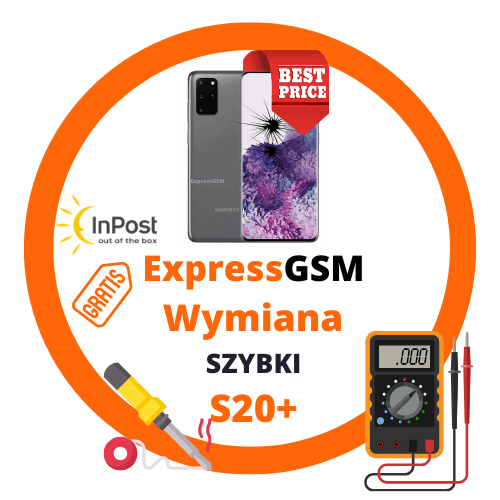wymiana zbitej szybki samsung s20 plus