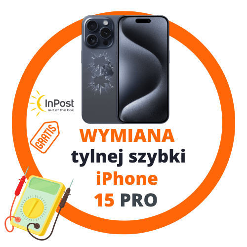iPhone 15 PRO wymiana tylnej szybki