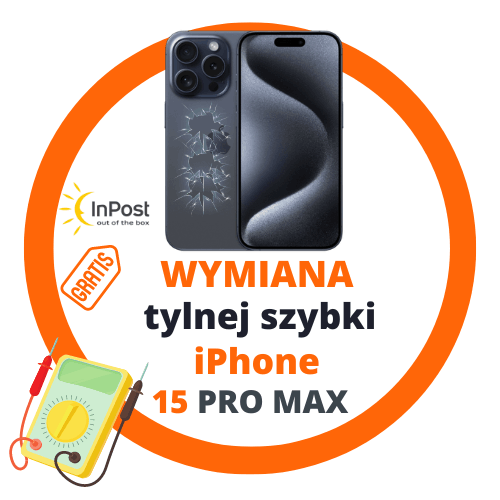 iPhone 15 PRO MAX wymiana tylnej szybki