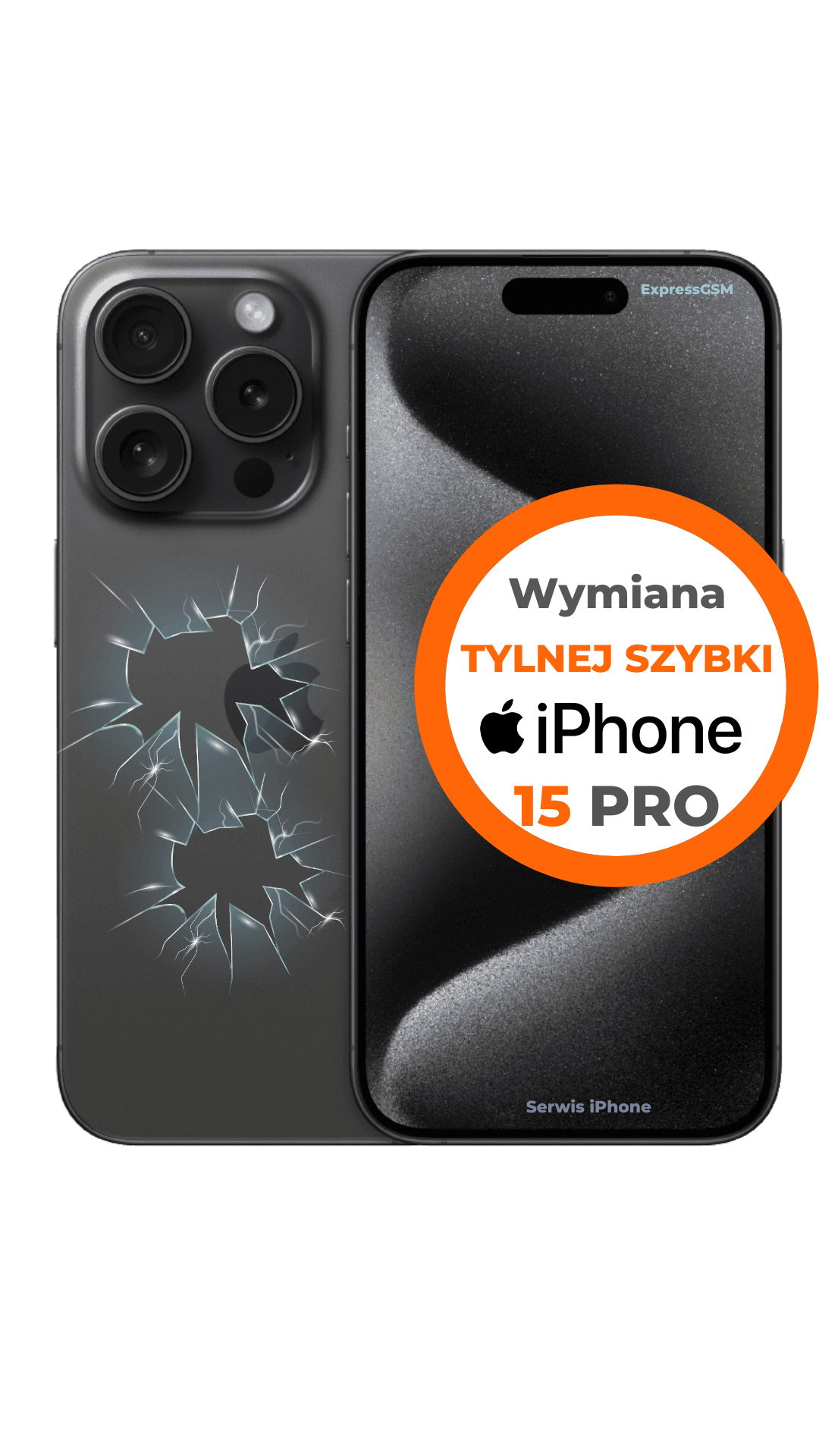 iPhone 15 pro wymiana tylnej szybki cena