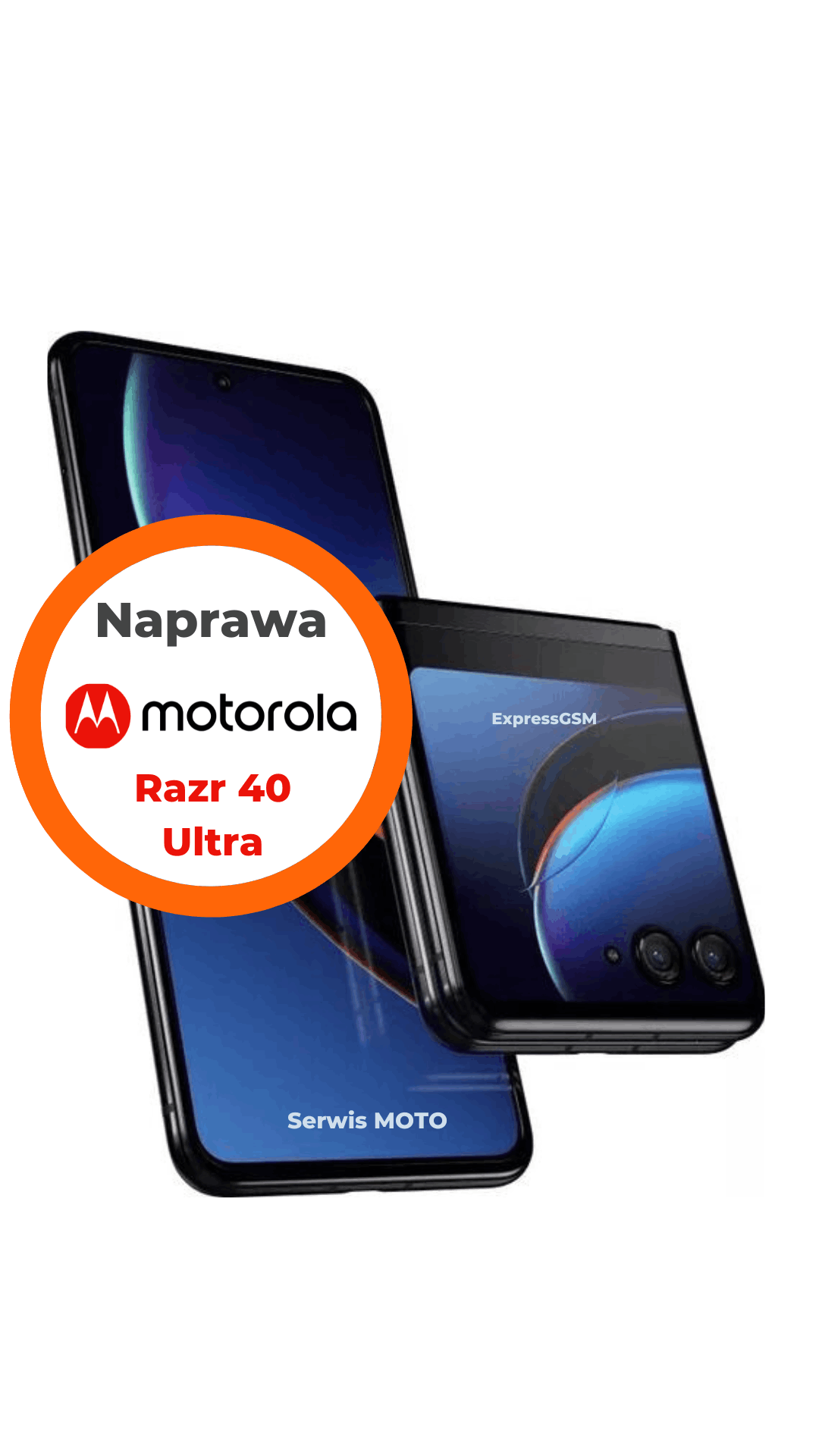 Naprawa Motorola Razr 40 Ultra – wymiana szybki i sprawdzanie fałdy ekranu