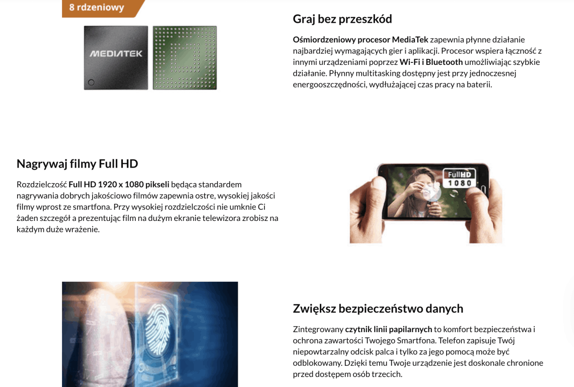 Dane techniczne Samsung M15