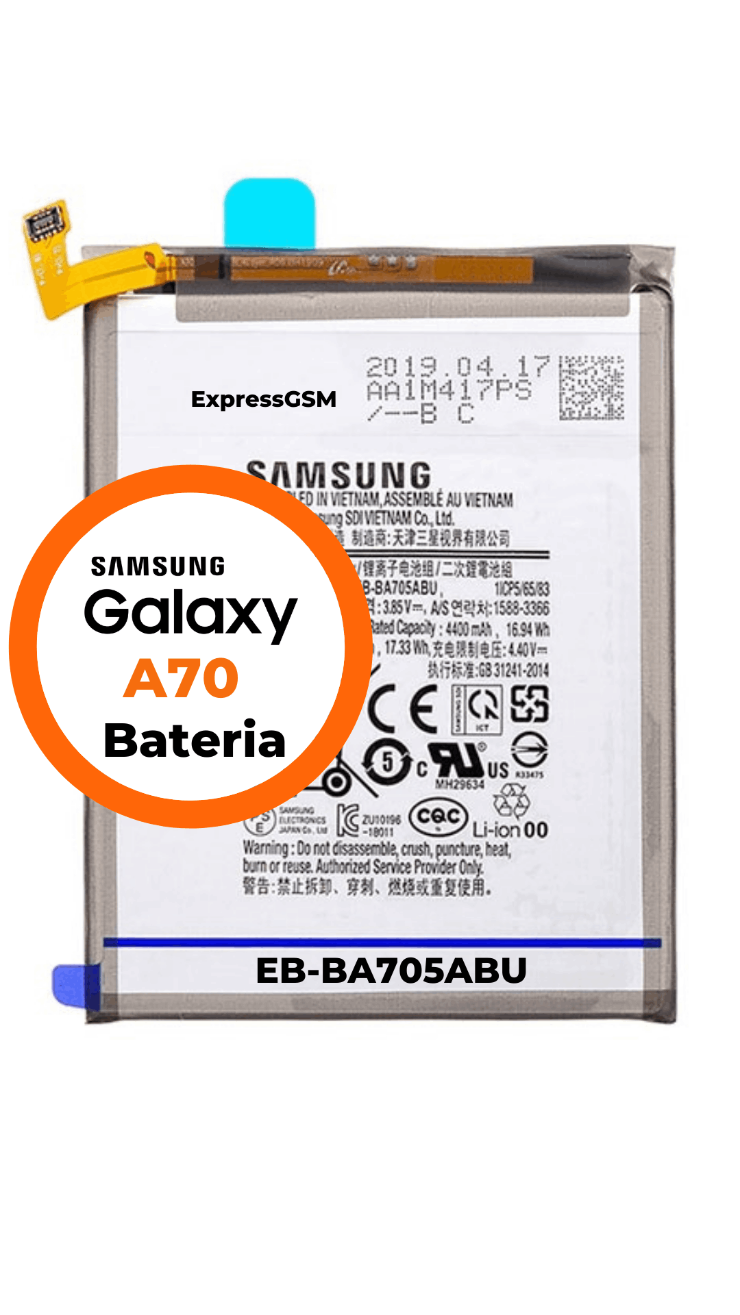 Samsung A70 Bateria