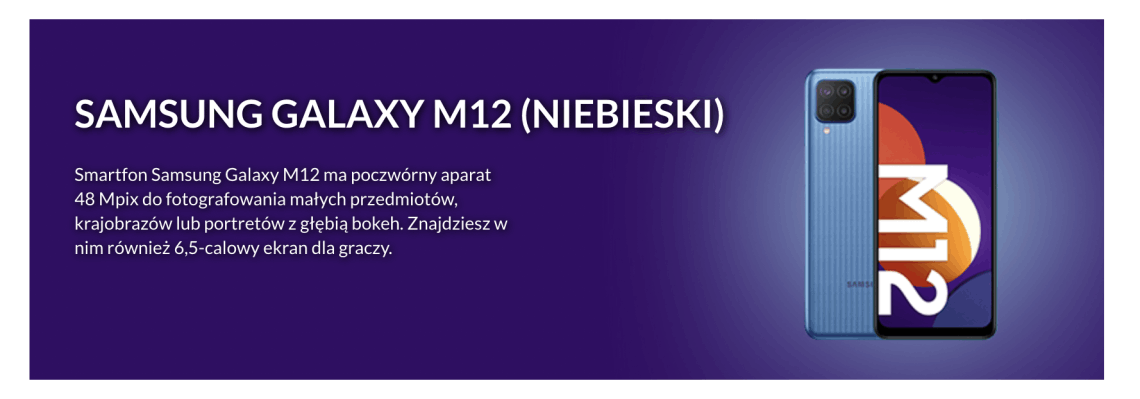 Dane techniczne Samsung M12