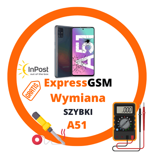 ile kosztuje wymiana szybki w telefonie Samsung A51