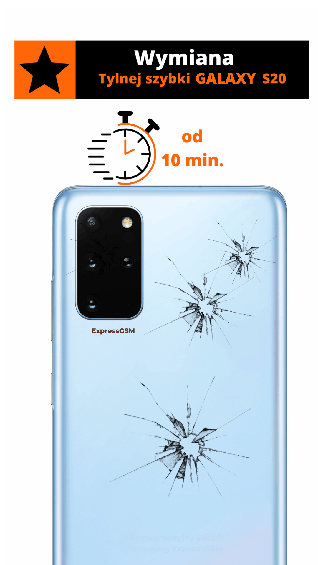 Wymiana tylnej szybki Samsung S20