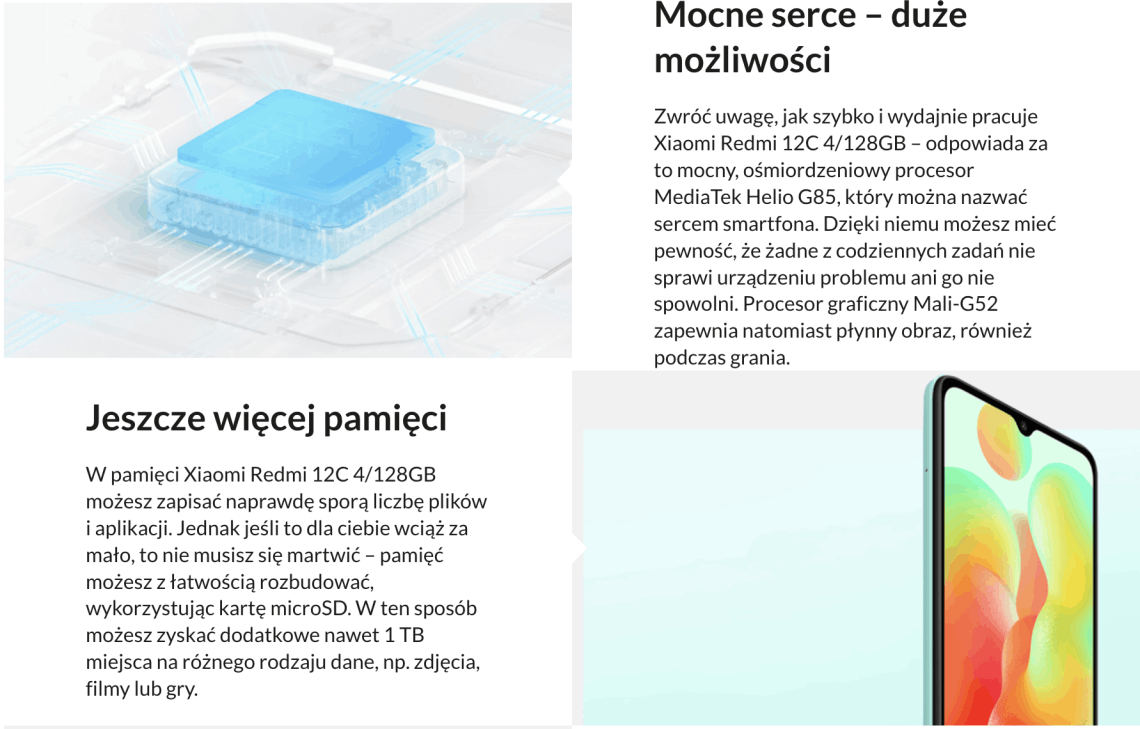 Dane techniczne Xiaomi Redmi 12C
