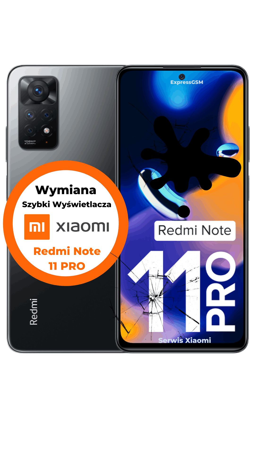Xiaomi Redmi Note 11 PRO wymiana szybki wyświetlacza