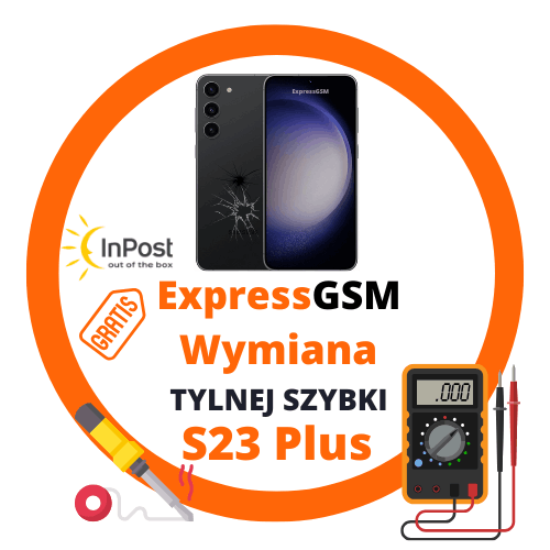 Wysyłkowa wymiana tylnej szybki Samsung S23 Plus